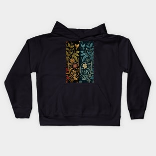 Symmetrical Two Tone Botanical Print Kids Hoodie